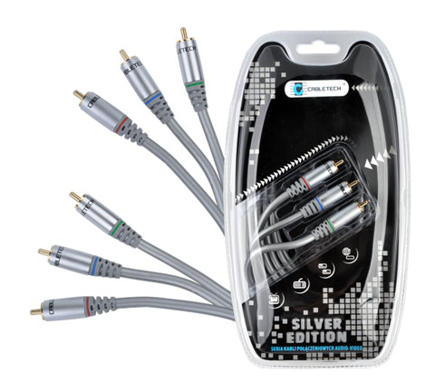 Kabel 3RCA-3RCA Component 1.8m Cabletech Silver Edition - Kable Component