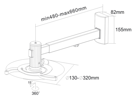 Monta cienny projektora LC-P1 660