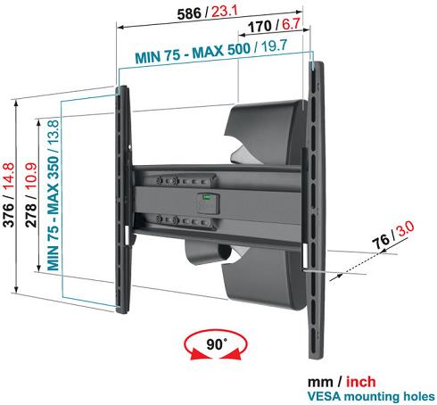 Uchwyt Vogels EFW8225 - Uchwyty do TV LCD / plazma / LED