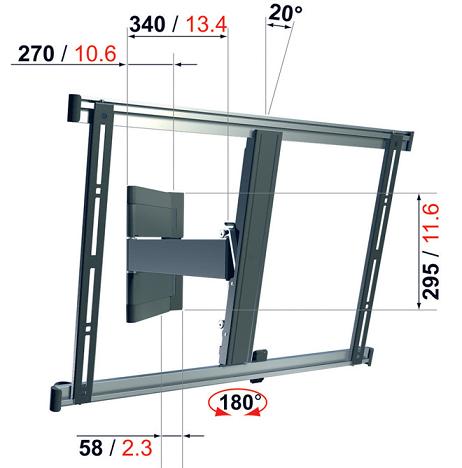 Uchwyt Vogels THIN 345 2 - Uchwyty do TV LCD / plazma / LED